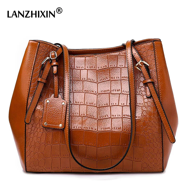 Large Capacity Top Handle Tote Bags for Women 2018 PU Leather Crocodile Pattern Shoulder Bag Designer Handbags bolsa feminina
Large Capacity Top Handle Tote Bags for Women 2018 PU Leather Crocodile Pattern Shoulder Bag Designer Handbags bolsa feminina