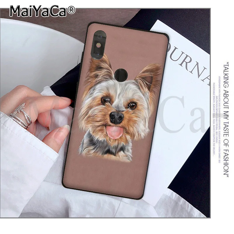 MaiYaCa Yorkshire terrier dog Colorful Cute Phone Accessories Case for xiaomi mi 6 8 se note2 3 mix2 redmi 5 5plus note 4 5 5