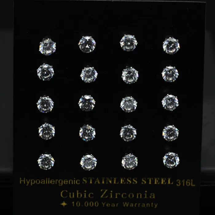 Серьги LUXUSTEEL из нержавеющей стали для женщин 10 пар в комплекте круглые серьги с