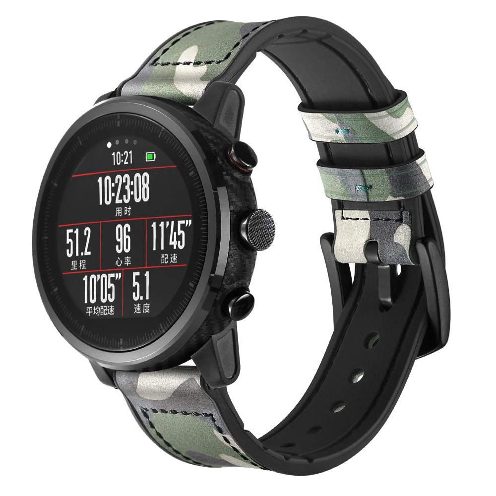 4 Colors Silicone Leather Watchband For HUAMI Amazfit 2 22mm Camouflage Pattern Sport Replacement Wrist Bracelet Watch Band
4 Colors Silicone Leather Watchband For HUAMI Amazfit 2 22mm Camouflage Pattern Sport Replacement Wrist Bracelet Watch Band