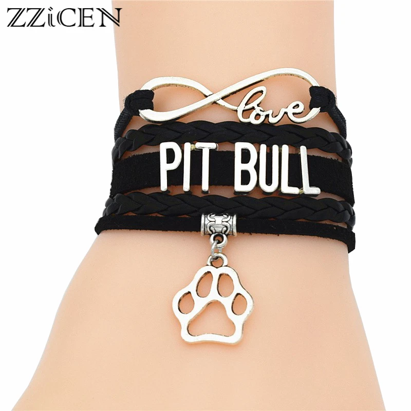 Customized Infinity Love American PIT BULL Terrier Dog Pet Animal Paw Charm Bracelets Leather Pitbull Puppy Christmas Party Gift
Customized Infinity Love American PIT BULL Terrier Dog Pet Animal Paw Charm Bracelets Leather Pitbull Puppy Christmas Party Gift
