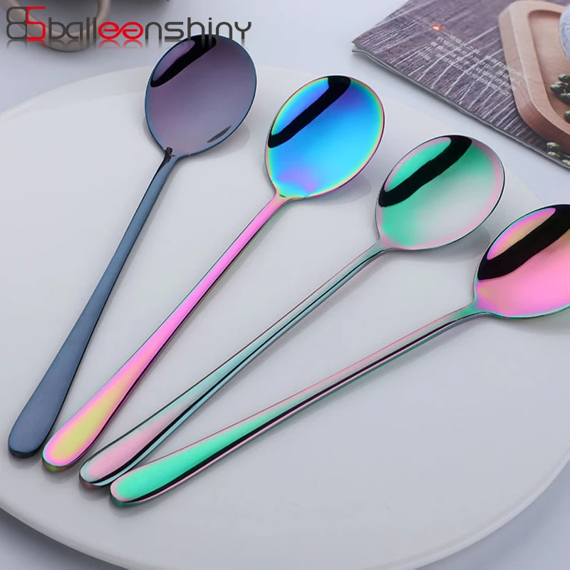 BalleenShiny Colorful Big Soup Spoon Long Handle Borscht Sauce Scoop Western Food Macaroni Tableware Delicate Kitchen Hotel Tool
BalleenShiny Colorful Big Soup Spoon Long Handle Borscht Sauce Scoop Western Food Macaroni Tableware Delicate Kitchen Hotel Tool
