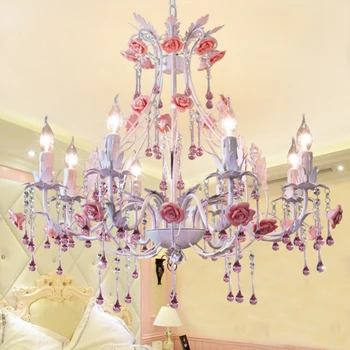 Pastoral living room dining room crystal lamp Iron Pendant Lights warm romantic flower bedroom lamp LED art lamps Pendant Lights
Pastoral living room dining room crystal lamp Iron Pendant Lights warm romantic flower bedroom lamp LED art lamps Pendant Lights