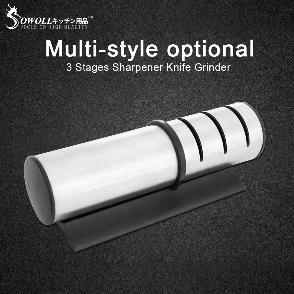 Sowoll 3 in 1 Kitchen Knife Sharpener For Scissor Stainless Steel Ceramic Knives Sharpening Tools Household Hotel Accessory
Sowoll 3 in 1 Kitchen Knife Sharpener For Scissor Stainless Steel Ceramic Knives Sharpening Tools Household Hotel Accessory