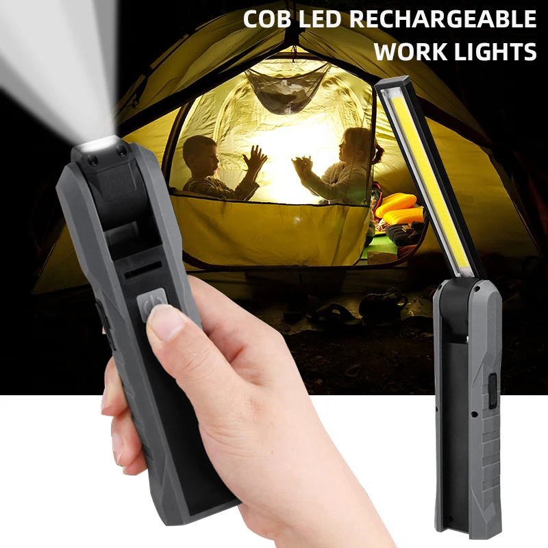 Upgraded Foldable COB LED Rechargeable Work Light Flashlight Magnetic Torch Emergency Flashlight Lamp With USB Charging Cable
Upgraded Foldable COB LED Rechargeable Work Light Flashlight Magnetic Torch Emergency Flashlight Lamp With USB Charging Cable