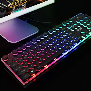 Backlit USB Wired Gaming Keyboard Mouse Set 104 Keycaps English Teclado Keyboard for Computer PC Desktop Laptop Game Keyboards
Backlit USB Wired Gaming Keyboard Mouse Set 104 Keycaps English Teclado Keyboard for Computer PC Desktop Laptop Game Keyboards