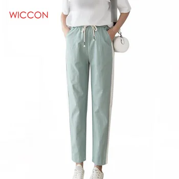 Cotton Linen Ankle Length Pants Women's Spring Summer Casual Trousers Pencil Casual Pants Striped Women's Trousers
Cotton Linen Ankle Length Pants Women's Spring Summer Casual Trousers Pencil Casual Pants Striped Women's Trousers