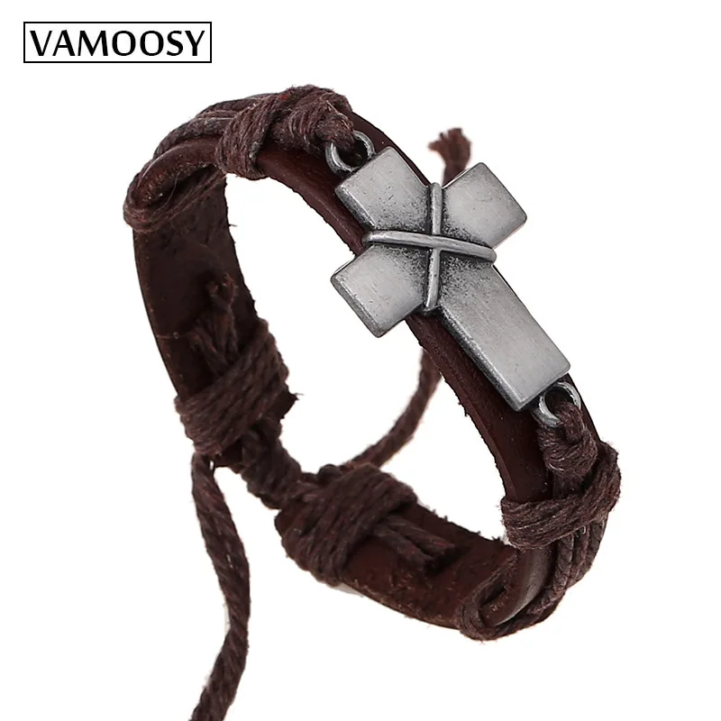 2018 New Hot Bracelets For Women Men Jewelry Handmade Braid Genuine Leather bracelet Wrap Charm Cross Bracelets Fine Jewelry
2018 New Hot Bracelets For Women Men Jewelry Handmade Braid Genuine Leather bracelet Wrap Charm Cross Bracelets Fine Jewelry