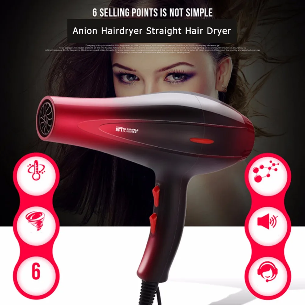 1000W 2 Speeds 3 Heat Adjustable Professional Salon Hair Dryer Negative Ion Blow Dryer Electric Hairdryer Hot/Cold Wind Hair Dry
1000W 2 Speeds 3 Heat Adjustable Professional Salon Hair Dryer Negative Ion Blow Dryer Electric Hairdryer Hot/Cold Wind Hair Dry