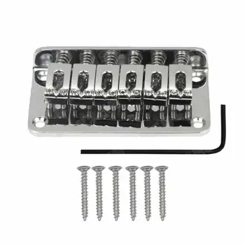 78mm Metal Fixed Hardtail Saddle Bridge Top Load Guitar Tailpiece For 6 String Fender Strat Tele Electric Guitar, Chrome
78mm Metal Fixed Hardtail Saddle Bridge Top Load Guitar Tailpiece For 6 String Fender Strat Tele Electric Guitar, Chrome