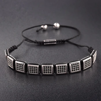 DOUVEI Luxurious Pave Setting Copper Bracelet Black Zircon Charm Men Beads Woven Bracelet Bangles For Women Gift Handmade
DOUVEI Luxurious Pave Setting Copper Bracelet Black Zircon Charm Men Beads Woven Bracelet Bangles For Women Gift Handmade