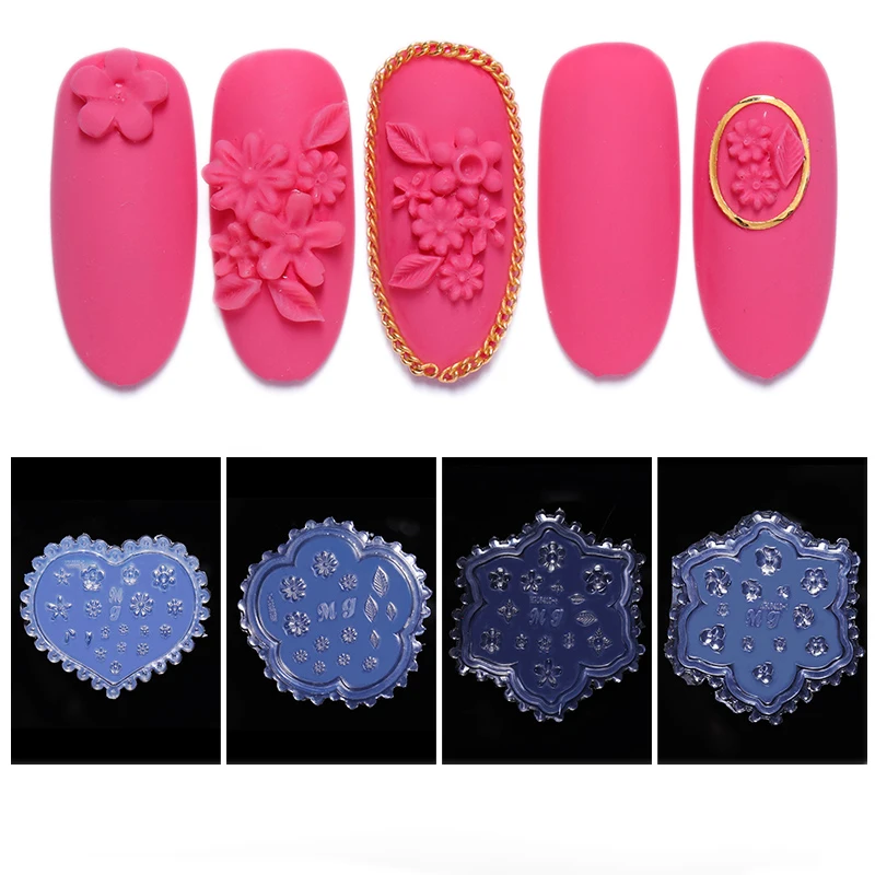 Clear Silicone Sculpture Nail Mold Leaves Flower 3D Acrylic Powder Templates Mold Nail Decoration Accessories Tools
Clear Silicone Sculpture Nail Mold Leaves Flower 3D Acrylic Powder Templates Mold Nail Decoration Accessories Tools