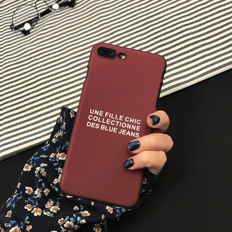 Fashion Simple French Phrase Wine Red Phone Case For iphone X XR XS Max 6 6S 7 8 Plus Half Pack Hard PC Plastic Back Cover Coque
Fashion Simple French Phrase Wine Red Phone Case For iphone X XR XS Max 6 6S 7 8 Plus Half Pack Hard PC Plastic Back Cover Coque