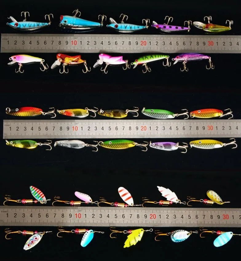 30PCS Fishing Lure Kits Hard Bait Artificial Lure Minnow Fishing Lure –  Marc's Tackle Shop