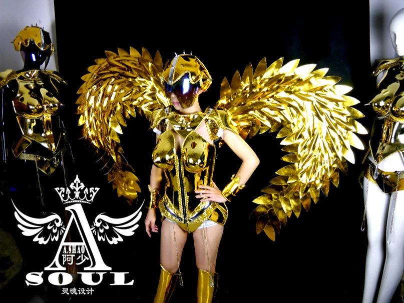 Victoria Catwalk Show Gold Plated Mirror Dance Wings Dress Costumes Stage Performance Cosplay Women Clothes Party Supplies
Victoria Catwalk Show Gold Plated Mirror Dance Wings Dress Costumes Stage Performance Cosplay Women Clothes Party Supplies