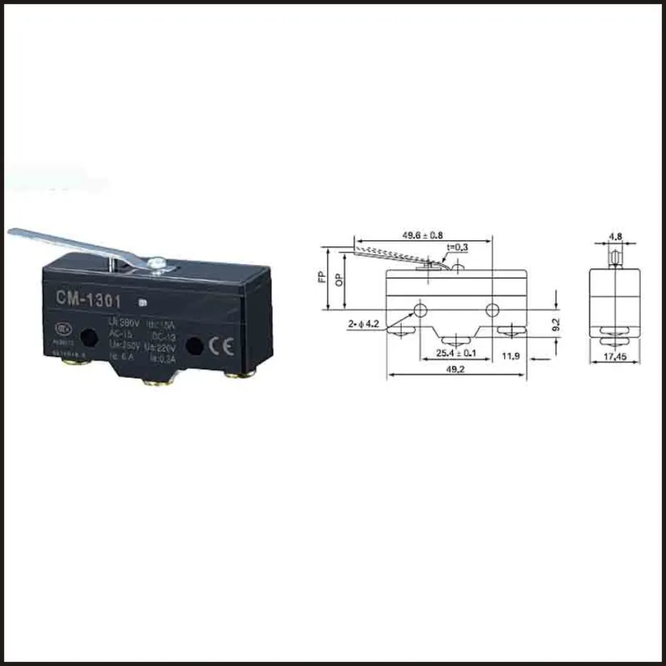 Switch travel limit switch 24A Electrical Safety Key Interlock switch Compact Prewired Limit micro switch CM-1301
Switch travel limit switch 24A Electrical Safety Key Interlock switch Compact Prewired Limit micro switch CM-1301