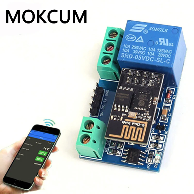 ESP8266 5V Wifi Relay Module Remote Control Switch Phone APP For Smart Home IOT Transmission Distance 400m
ESP8266 5V Wifi Relay Module Remote Control Switch Phone APP For Smart Home IOT Transmission Distance 400m