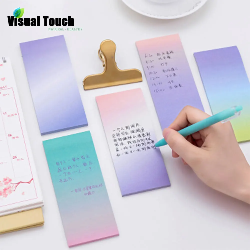 Visual Touch 40 Sheets Rainbow Gradient Memo Pads Sticker Self-Adhesive Stationery Student Sticky Notes N Times Stickers Random
Visual Touch 40 Sheets Rainbow Gradient Memo Pads Sticker Self-Adhesive Stationery Student Sticky Notes N Times Stickers Random