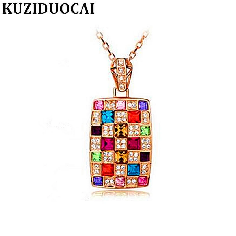 Kuziduocai New Fashion Jewelry Bohemia Colorful Super Luxury Crystal Square Long Necklaces & Pendants For Women Girls Gift N-103
Kuziduocai New Fashion Jewelry Bohemia Colorful Super Luxury Crystal Square Long Necklaces & Pendants For Women Girls Gift N-103