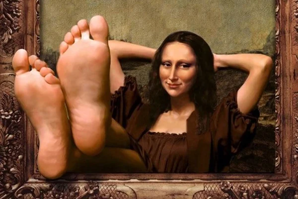 Wallhaven humor art Mona Lisa Foot украшение для дома холст печать плакатов|poster print|canvas postermona lisa |