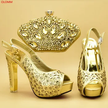 OLOMM Gold Color Italian Matching Shoe and Bag Set for Wedding Shoe and Bag Italian Design Set African Shoe and Bag Set!F-8
OLOMM Gold Color Italian Matching Shoe and Bag Set for Wedding Shoe and Bag Italian Design Set African Shoe and Bag Set!F-8