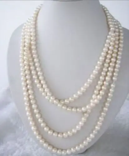 RHJ00142 100" LONG WHITE FRESHWATER PEARL NECKLACE 7-8mm 28% Discount 
RHJ00142 100" LONG WHITE FRESHWATER PEARL NECKLACE 7-8mm 28% Discount