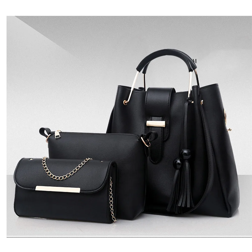 3pcs/set Cosmetic Bag Women PU Leather Makeup Bags Casual Tassel Decors Shoulder Tote Bag Ladies Travel Toiletry Bag Black Pink
3pcs/set Cosmetic Bag Women PU Leather Makeup Bags Casual Tassel Decors Shoulder Tote Bag Ladies Travel Toiletry Bag Black Pink