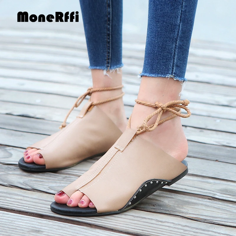 MoneRffi Summer Women's Roman Style lace-up Shoes Sandal Open Toe Ankle Cross Strap Flats 2019 New Fashion Non-slip Sandals
MoneRffi Summer Women's Roman Style lace-up Shoes Sandal Open Toe Ankle Cross Strap Flats 2019 New Fashion Non-slip Sandals