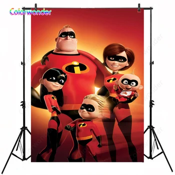 Superhero Theme Photographic Backgrounds Superman Family Dad Mom Daughter with Two Sons Red Incredibles Backdrops for Birthday
Superhero Theme Photographic Backgrounds Superman Family Dad Mom Daughter with Two Sons Red Incredibles Backdrops for Birthday