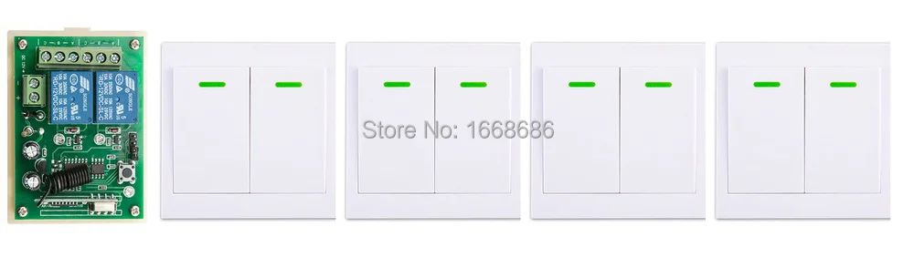 New AC 220 V 1CH Wireless Remote Control Switch System Receiver & 4*White wall Panel Sticky Remote
New AC 220 V 1CH Wireless Remote Control Switch System Receiver & 4*White wall Panel Sticky Remote