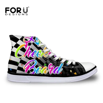 

FORUDESIGNS HOT Men High Top Vulcanized Shoes Cool Piano Guitar Prints Men's Casual Canvas Shoes Sneakers Men Black Friday Gifts