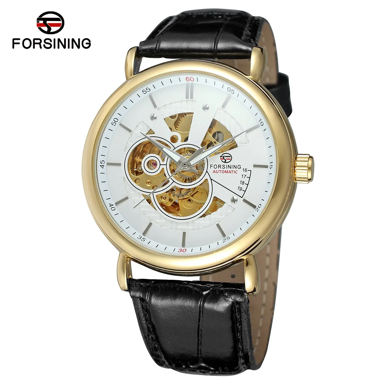 Forsining New Top Brand Classic Golden Skeleton Mechanical Clock Men Genuine Leather Strap Luxury Man Business Casual Gift Watch
Forsining New Top Brand Classic Golden Skeleton Mechanical Clock Men Genuine Leather Strap Luxury Man Business Casual Gift Watch