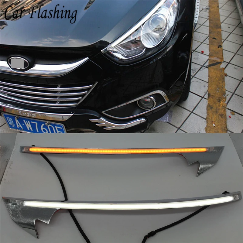 Car flashing 2PCS LED For Hyundai IX35 2010 2011 2012 2013 Daytime Running Light Yellow Turn Signal Relay Car Headlight Eyebrow
Car flashing 2PCS LED For Hyundai IX35 2010 2011 2012 2013 Daytime Running Light Yellow Turn Signal Relay Car Headlight Eyebrow