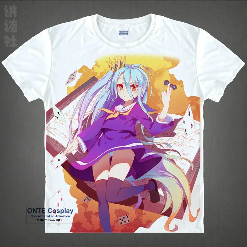 Anime NO GAME NO LIFE Cosplay Sora Printed Short-Sleeve T-shirts Shiro Fancy Tees Jibril Casual Breathable Tops
Anime NO GAME NO LIFE Cosplay Sora Printed Short-Sleeve T-shirts Shiro Fancy Tees Jibril Casual Breathable Tops