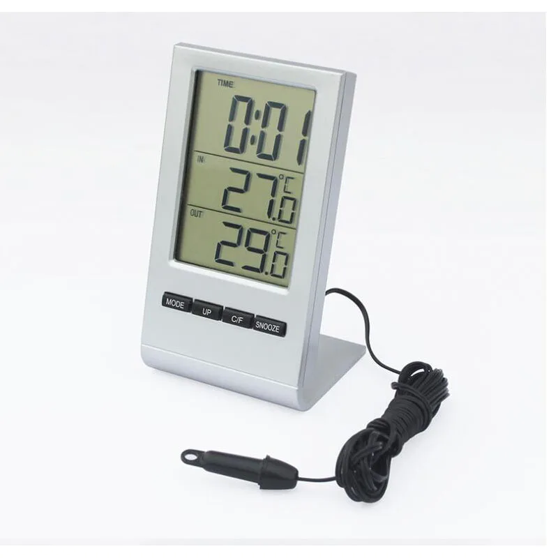 Digital Thermometer Indoor And Outdoor Electronic Temperature Meter Clock Weather Forecast Maximum And Minimum Display
Digital Thermometer Indoor And Outdoor Electronic Temperature Meter Clock Weather Forecast Maximum And Minimum Display