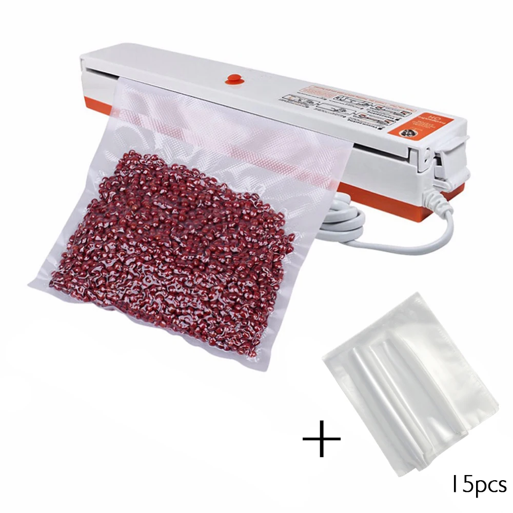 220V/110V Automatic Household Food Vacuum US/EU/KU Plug Sealer Packaging Machine Including 15pcs Freshness Protection Bags
220V/110V Automatic Household Food Vacuum US/EU/KU Plug Sealer Packaging Machine Including 15pcs Freshness Protection Bags