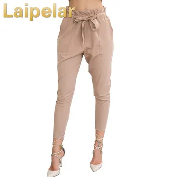 Laipelar 2018 High Elastic Waist Pants Women Spring Summer Fashion Ankle Length Pants Female Office Lady Black Trousers Belt
Laipelar 2018 High Elastic Waist Pants Women Spring Summer Fashion Ankle Length Pants Female Office Lady Black Trousers Belt