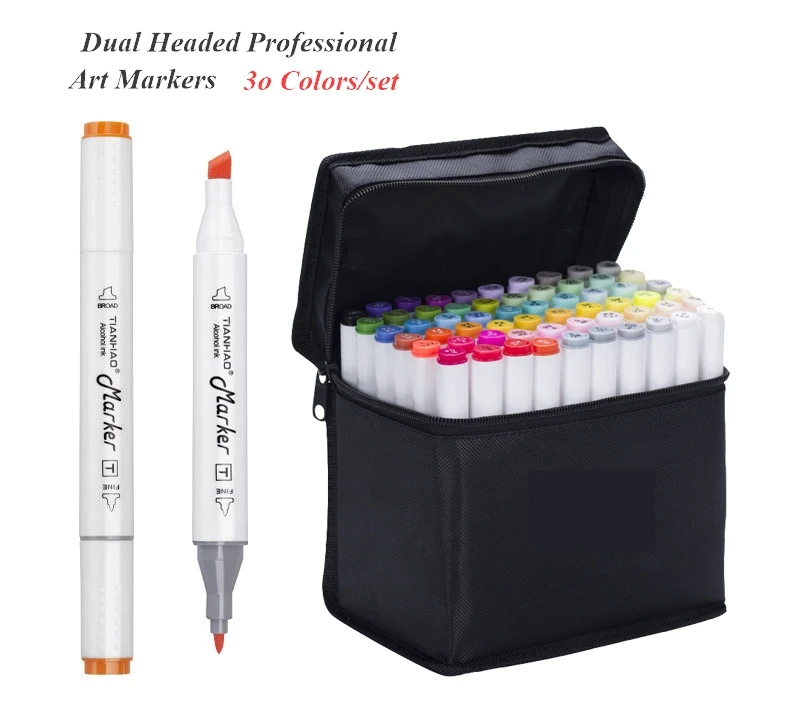 30 colors/set professional Art Marker Pen Set Alcohol Oily Painting Brush Dual Headed Artist Sketch For Animation Manga supplies
30 colors/set professional Art Marker Pen Set Alcohol Oily Painting Brush Dual Headed Artist Sketch For Animation Manga supplies