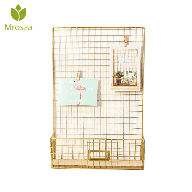 Mrosaa 45x30x8cm Nordic Style Photos Wall Hanging Rack Iron Grids Mesh hanging Decoration Living Room Decor with postcard clip
Mrosaa 45x30x8cm Nordic Style Photos Wall Hanging Rack Iron Grids Mesh hanging Decoration Living Room Decor with postcard clip