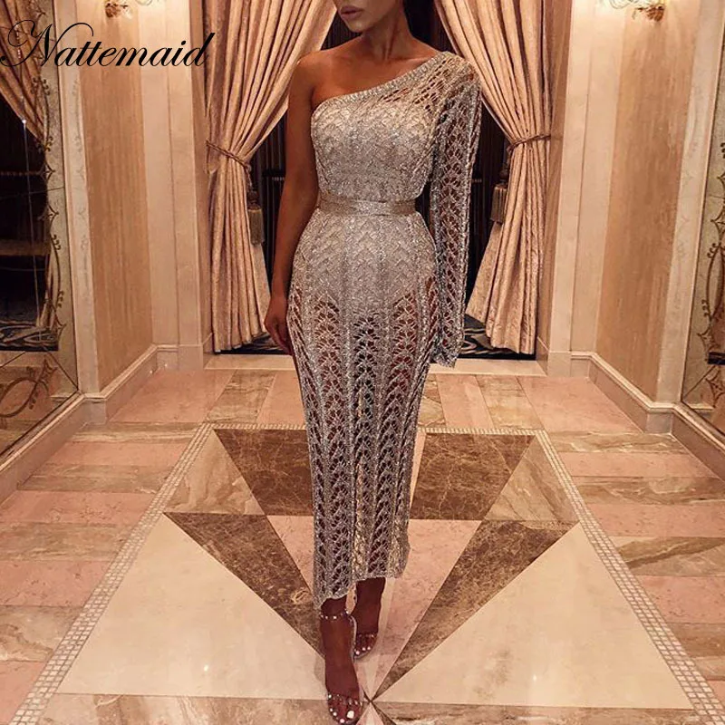 NATTEMAID 2018 One-shoulder Vestidos Sexy 3 Colors Summer Kintted Dress Hollow Out Night Club Wear Mid Calf Party Dresses
NATTEMAID 2018 One-shoulder Vestidos Sexy 3 Colors Summer Kintted Dress Hollow Out Night Club Wear Mid Calf Party Dresses