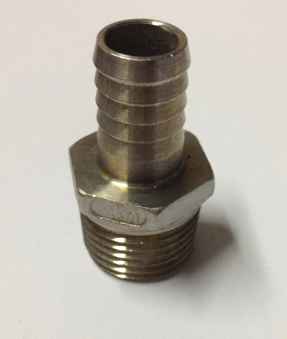 Stainless Steel Hose Barb - 1/2" Male NPT x 1/2"Barb, Brewer Hardware, Homebrew Pump fitting
Stainless Steel Hose Barb - 1/2" Male NPT x 1/2"Barb, Brewer Hardware, Homebrew Pump fitting