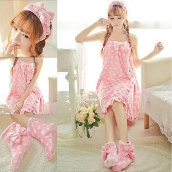 3/set brand Wearable towel hat and shoes girl rosa ebene skirt pink cute fitness beach towel female chest compression bath towel
3/set brand Wearable towel hat and shoes girl rosa ebene skirt pink cute fitness beach towel female chest compression bath towel