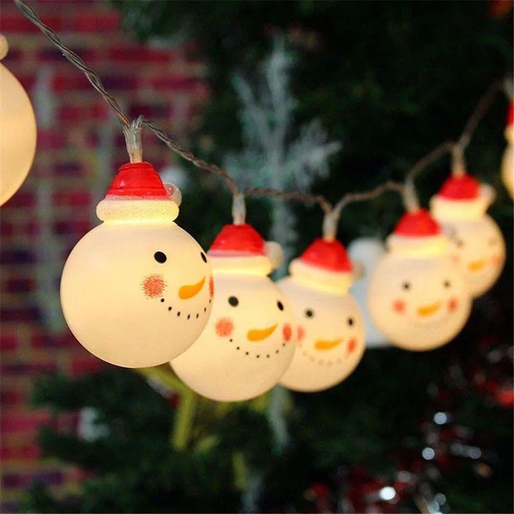 1-4m Chritmas LED String light Santa Claus Xmas Tree Stocking Shape Fairy Lights New Year Party Holiday Decoration String Lamp (85)
