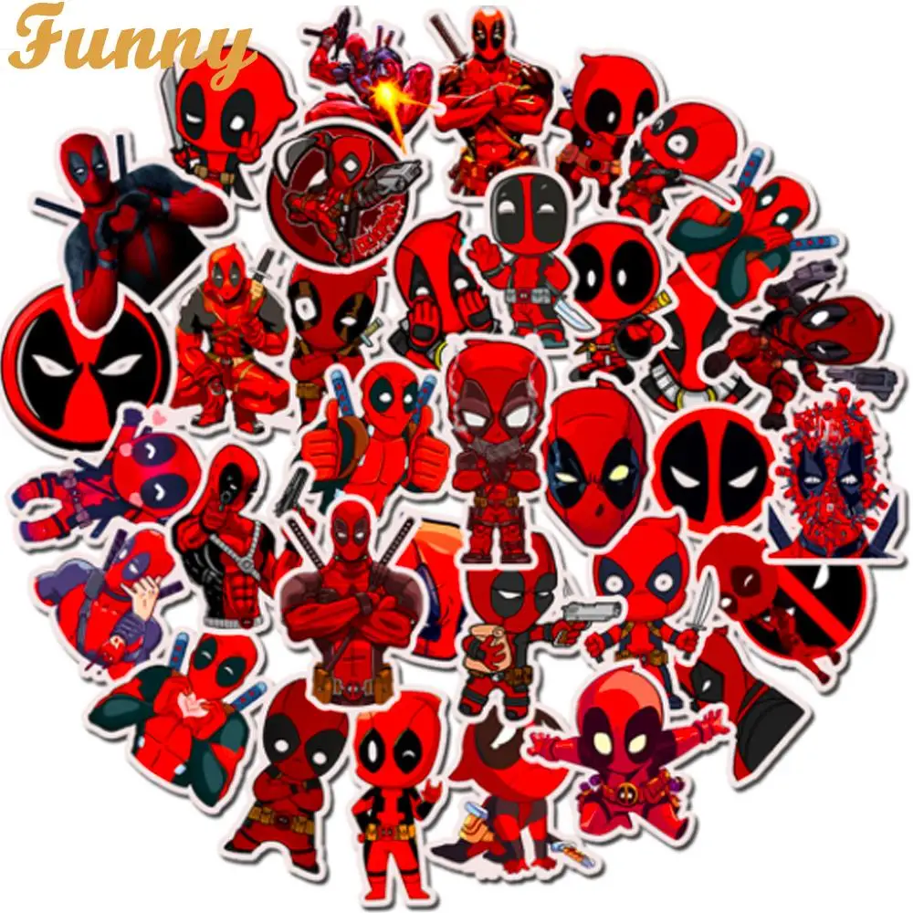 35 PCS Cartoon Cute Marvel Deadpool Stickers SuperHero Decal For Snowboard Luggage Car Fridge Laptop Sticker
35 PCS Cartoon Cute Marvel Deadpool Stickers SuperHero Decal For Snowboard Luggage Car Fridge Laptop Sticker