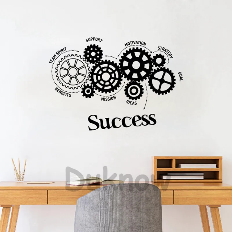 Teamwork Success Gears Wall Art Decals Office Art Mural Decor Motivation Words Vinyl Wall Sticker For Company Wall Decoration
Teamwork Success Gears Wall Art Decals Office Art Mural Decor Motivation Words Vinyl Wall Sticker For Company Wall Decoration