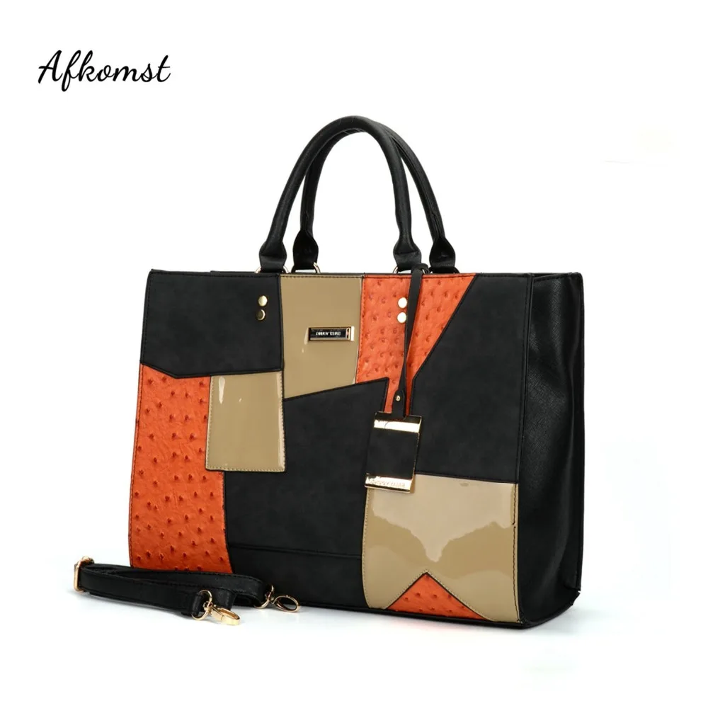 AFKOMST Women Handbag Business Shoulder Bag For Ladies Patchwork Metal Pendant Bolsa Saffiano Dress Design Totes Bag SY2136
AFKOMST Women Handbag Business Shoulder Bag For Ladies Patchwork Metal Pendant Bolsa Saffiano Dress Design Totes Bag SY2136