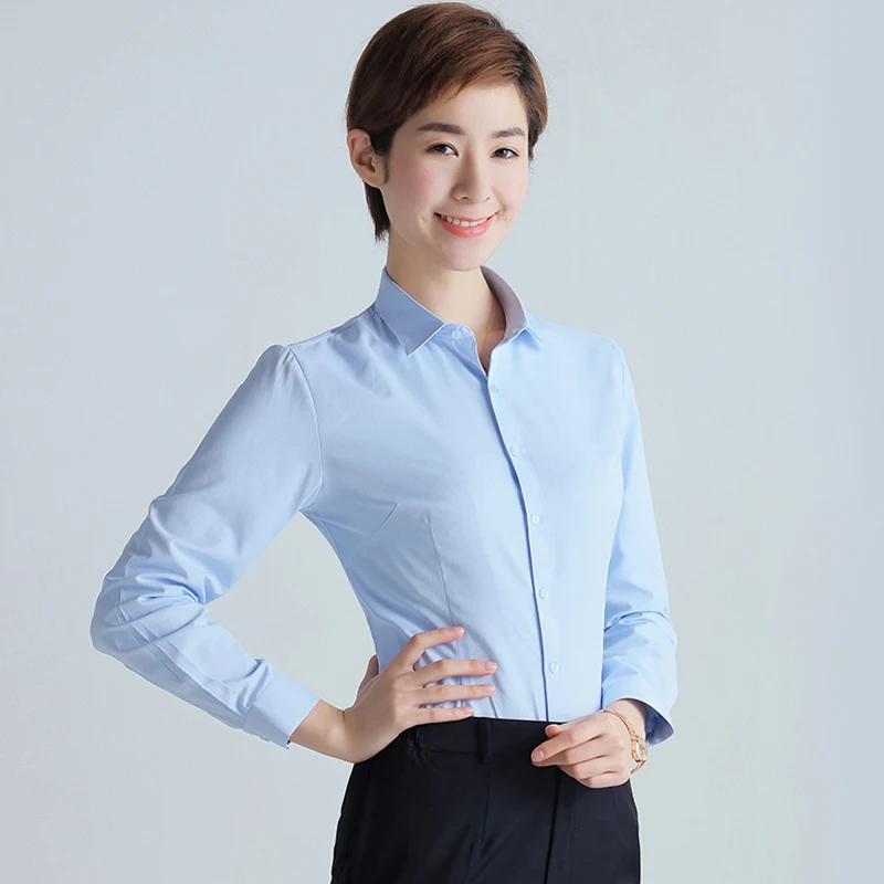 Womens Square Collar Solid Basic Long Sleeve Dress Shirt Slim Fit Ladies Office Shirts Easy Care Female Work Wear Clothing
Womens Square Collar Solid Basic Long Sleeve Dress Shirt Slim Fit Ladies Office Shirts Easy Care Female Work Wear Clothing