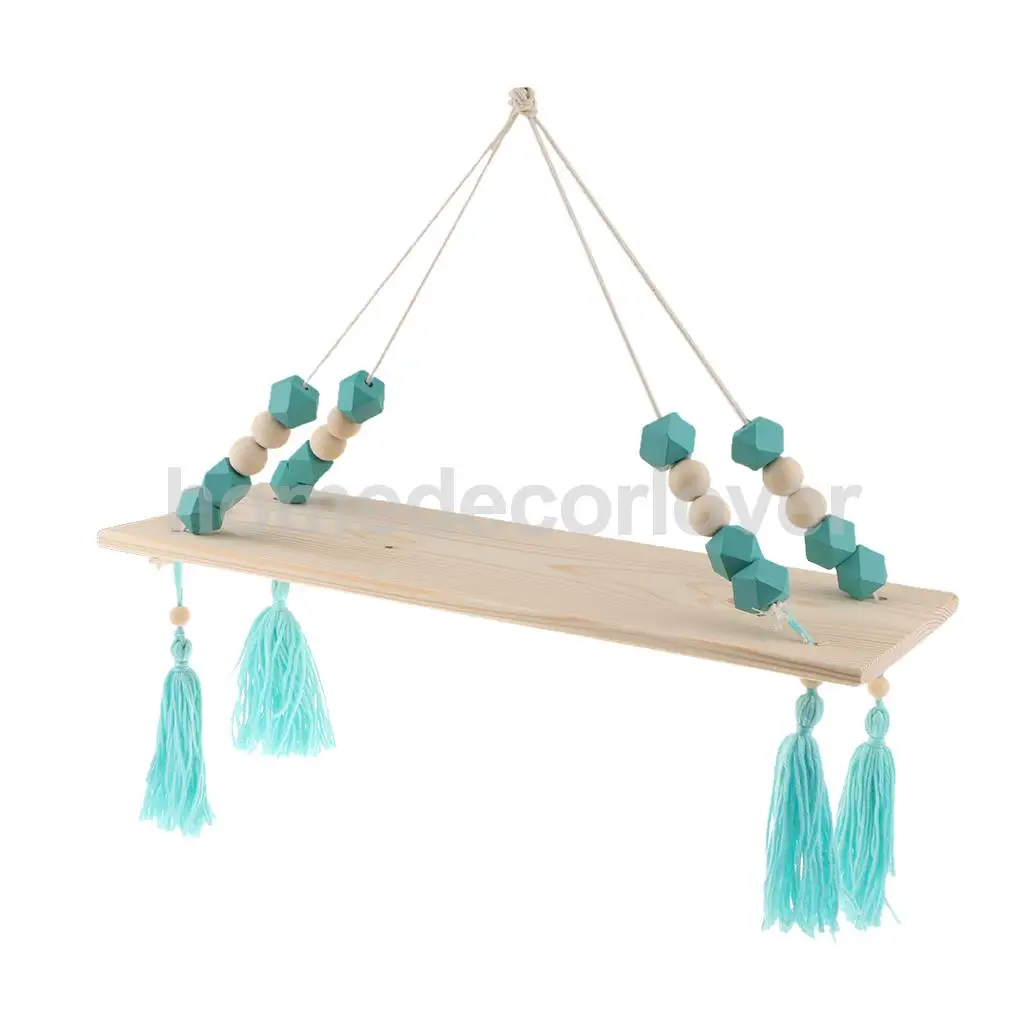 Wall Hanging Wooden Shelves Floating Wall Shelf Home Decor Baby Kids Room Storage Holder Hanger