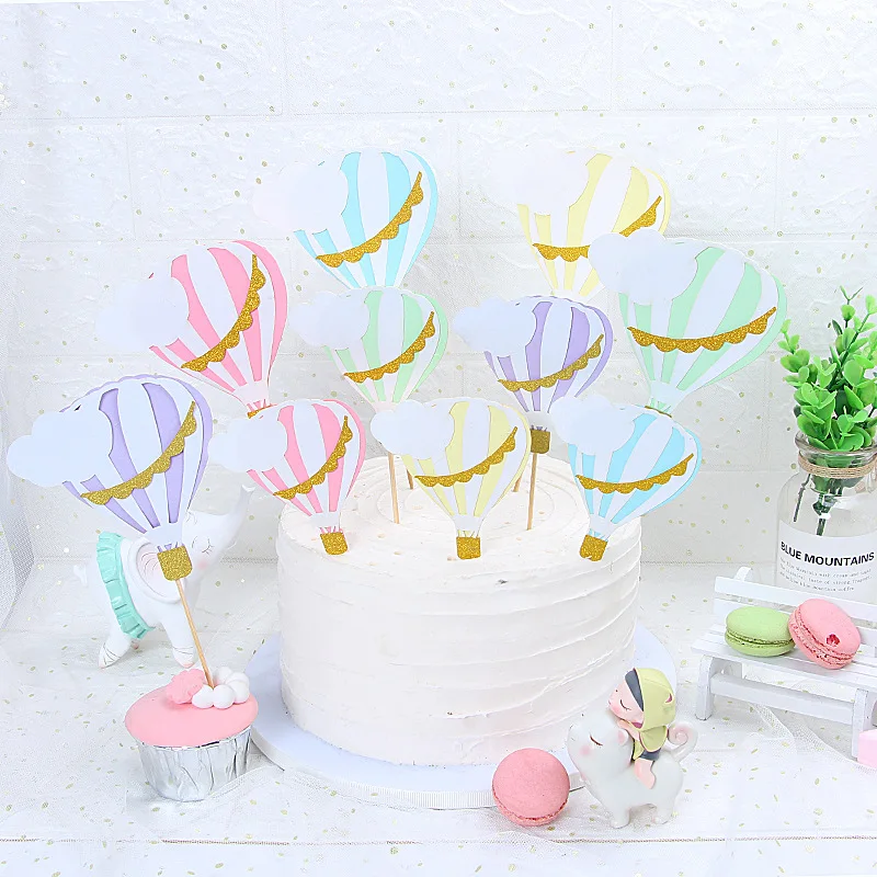Pink Hot air Balloon Theme Paper New Cake Toppers Happy Birthday Top Flags Cake Decorations Baby Shower Party Wedding Supplies
Pink Hot air Balloon Theme Paper New Cake Toppers Happy Birthday Top Flags Cake Decorations Baby Shower Party Wedding Supplies