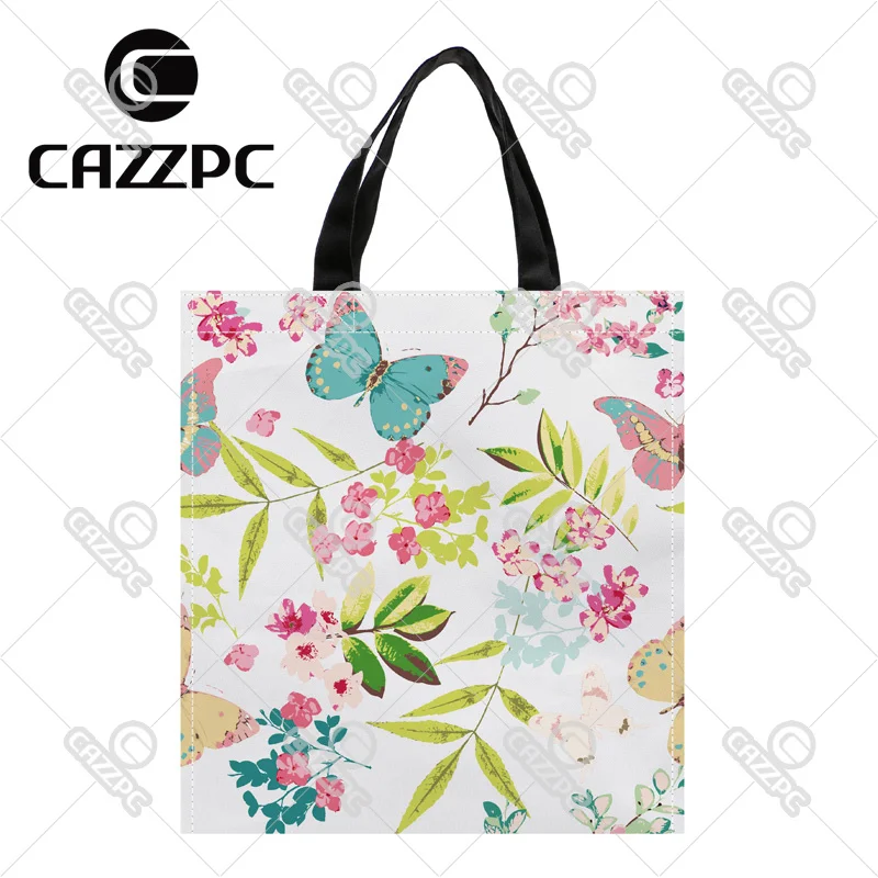 Watercolor Colorful spring Tropical Flower with Butterfly Print Custom individual waterproof Nylon Fabric shopping bag gift bag
Watercolor Colorful spring Tropical Flower with Butterfly Print Custom individual waterproof Nylon Fabric shopping bag gift bag